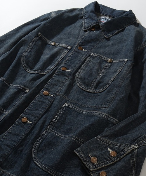 HOUSTON/ヒューストン】US COTTON DENIM COVERALL /USコットン
