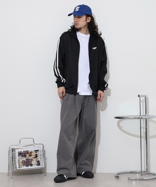 SUGGESTION（サジェッション）の「UV Protection Trick Trucker Jacket / UVカット トリック トラッカージャケット unisex（ジャージ・メンズ・ネイビー/ブラック/クリーム・M/L）」の21枚目の写真