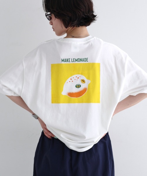 ANME（アンメ）の「FRUIT PLATTERロゴプリント半袖Tシャツ（Tシャツ/カットソー・レディース・ホワイト系その他3/ホワイト系その他/ホワイト系その他4/ホワイト系その他2・XXL/L/M/XL）」の3枚目の写真