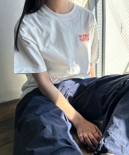 ANME（アンメ）の「FRUIT PLATTERロゴプリント半袖Tシャツ（Tシャツ/カットソー・レディース・ホワイト系その他3/ホワイト系その他/ホワイト系その他4/ホワイト系その他2・XXL/L/M/XL）」の14枚目の写真