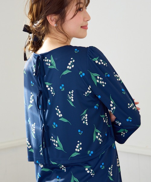 ローズティアラ　バックリボンチュニック　42 新品 セール 50%OFF】リボンプリントチュニック(505953549) | ローズ