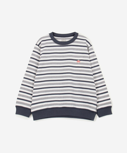 DANTON ストライプ 長袖Tシャツ グレー