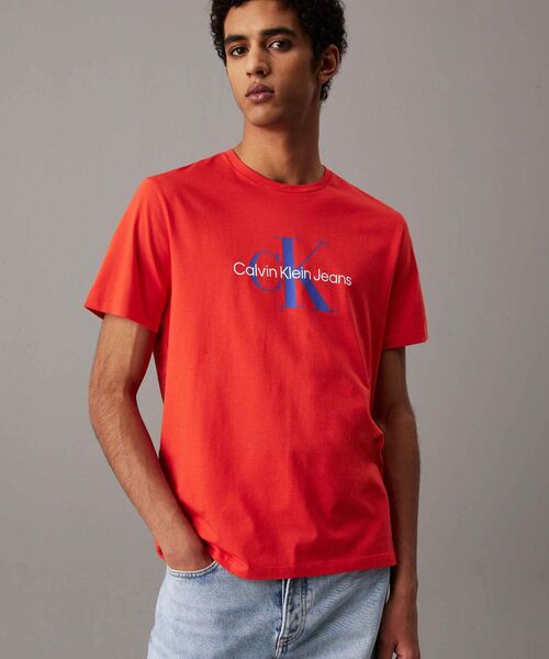 Calvin Klein(カルバン・クライン)の「【ユニセックス】モノロゴ Tシャツ(Tシャツ/カットソー・メンズ・ブラック/グレー/ホワイト/ブルー系その他/レッド/ピンク/ブルー系その他2/イエロー系その他・S/M/XL/L/XS)」の8枚目の写真