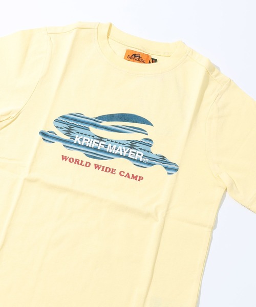KRIFF MAYER（クリフメイヤー）の「フライングラビット柄ロゴT（Tシャツ/カットソー・キッズ・オフホワイト/イエロー/ブルー/チャコール・120/130/140/150/160/170）」の4枚目の写真