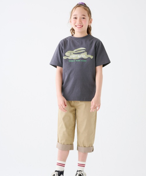KRIFF MAYER（クリフメイヤー）の「フライングラビット柄ロゴT（Tシャツ/カットソー・キッズ・オフホワイト/イエロー/ブルー/チャコール・120/130/140/150/160/170）」の8枚目の写真