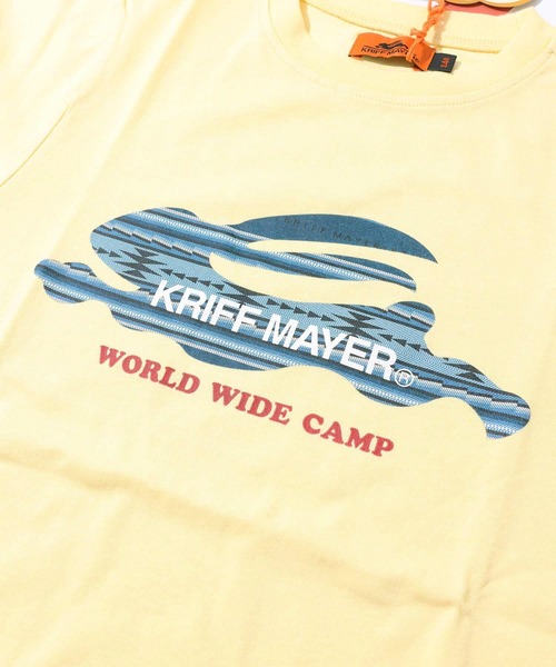 KRIFF MAYER（クリフメイヤー）の「フライングラビット柄ロゴT（Tシャツ/カットソー・キッズ・オフホワイト/イエロー/ブルー/チャコール・120/130/140/150/160/170）」の11枚目の写真