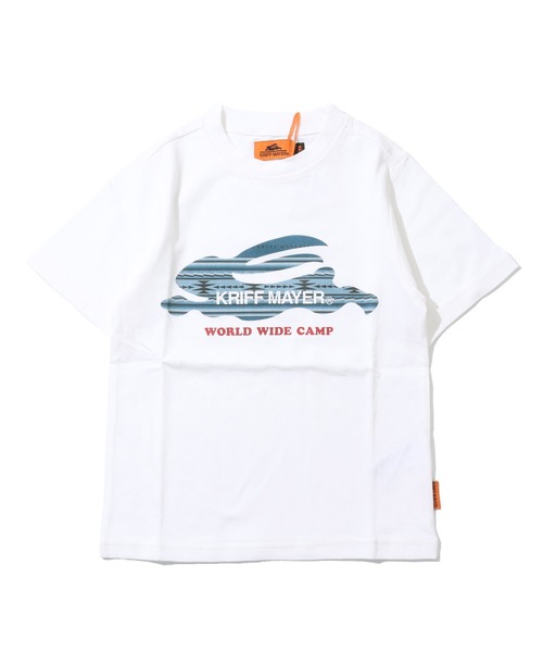 KRIFF MAYER（クリフメイヤー）の「フライングラビット柄ロゴT（Tシャツ/カットソー・キッズ・オフホワイト/イエロー/ブルー/チャコール・120/130/140/150/160/170）」の20枚目の写真