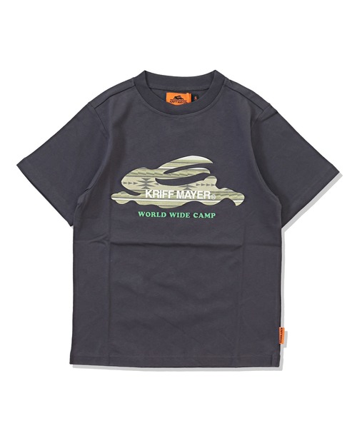 KRIFF MAYER（クリフメイヤー）の「フライングラビット柄ロゴT（Tシャツ/カットソー・キッズ・オフホワイト/イエロー/ブルー/チャコール・120/130/140/150/160/170）」の21枚目の写真