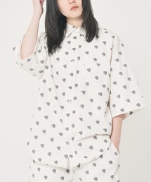 go slow caravan | ツイル アニマルプリント半袖シャツ(M1)(シャツ/ブラウス)