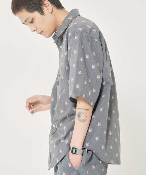 go slow caravan(ゴースローキャラバン)の「ツイル アニマルプリント半袖シャツ(M1)(シャツ/ブラウス・メンズ・その他1/その他2/その他3・MEDIUM/LARGE/X-LARGE)」の5枚目の写真