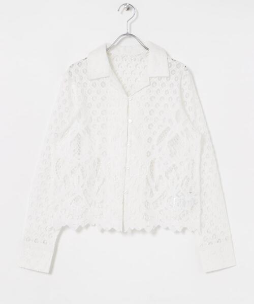 URBAN RESEARCH（アーバンリサーチ）の「インドレースオープンカラーシャツ（シャツ/ブラウス・レディース・オフホワイト/ブラック・FREE）」の10枚目の写真