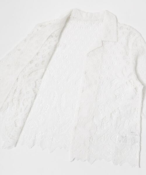 URBAN RESEARCH（アーバンリサーチ）の「インドレースオープンカラーシャツ（シャツ/ブラウス・レディース・オフホワイト/ブラック・FREE）」の12枚目の写真