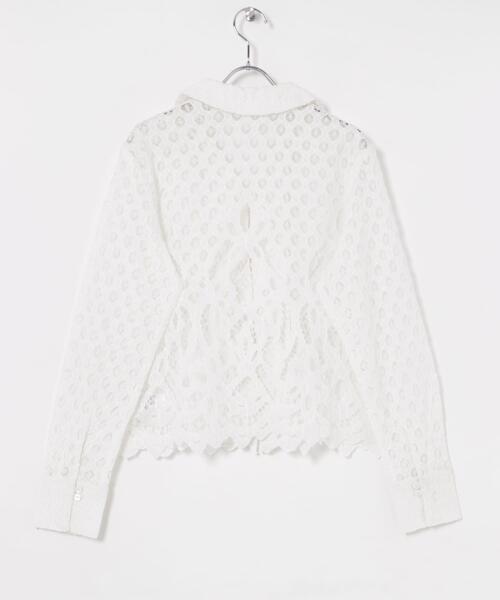 URBAN RESEARCH（アーバンリサーチ）の「インドレースオープンカラーシャツ（シャツ/ブラウス・レディース・オフホワイト/ブラック・FREE）」の13枚目の写真