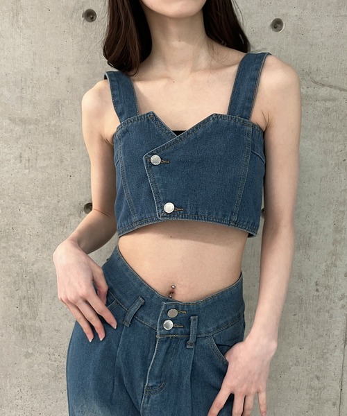 デニム 2点セット トップス パンツ 春夏 カジュアル 綺麗め Amazon | [ZHENGTU] レディース 2点セット セットアップ 半袖