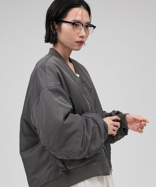 BABYLONE(バビロン)の「ショートMA-1(MA-1・レディース・チャコール/カーキ/ベージュ・フリー)」の10枚目の写真