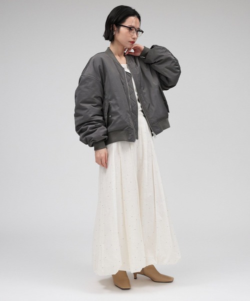 BABYLONE(バビロン)の「ショートMA-1(MA-1・レディース・チャコール/カーキ/ベージュ・フリー)」の11枚目の写真