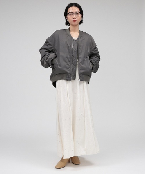 BABYLONE(バビロン)の「ショートMA-1(MA-1・レディース・チャコール/カーキ/ベージュ・フリー)」の12枚目の写真