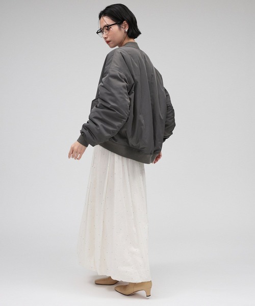 BABYLONE(バビロン)の「ショートMA-1(MA-1・レディース・チャコール/カーキ/ベージュ・フリー)」の14枚目の写真