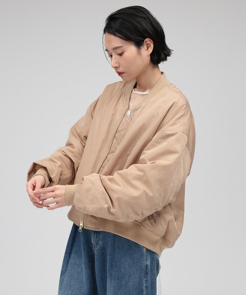 BABYLONE(バビロン)の「ショートMA-1(MA-1・レディース・チャコール/カーキ/ベージュ・フリー)」の17枚目の写真