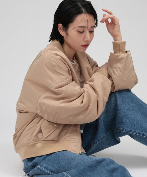 BABYLONE(バビロン)の「ショートMA-1(MA-1・レディース・チャコール/カーキ/ベージュ・フリー)」の22枚目の写真