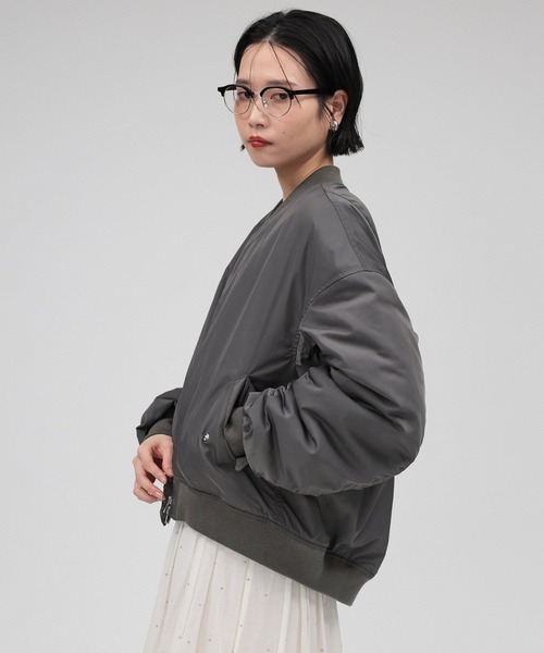 BABYLONE(バビロン)の「ショートMA-1(MA-1・レディース・チャコール/カーキ/ベージュ・フリー)」の9枚目の写真