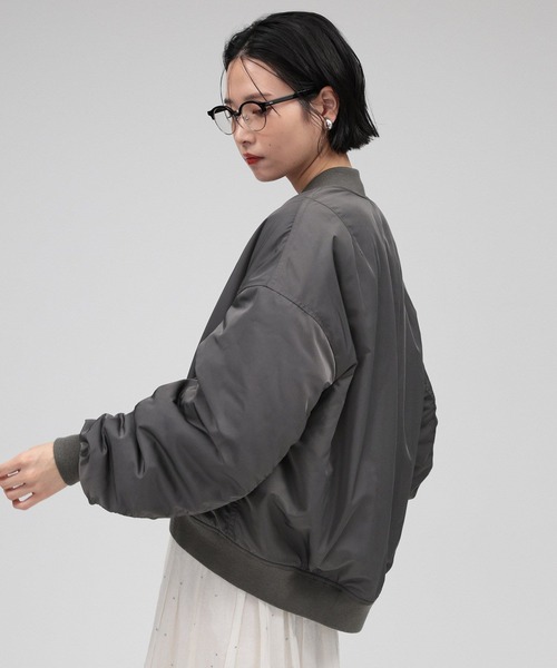 BABYLONE(バビロン)の「ショートMA-1(MA-1・レディース・チャコール/カーキ/ベージュ・フリー)」の7枚目の写真