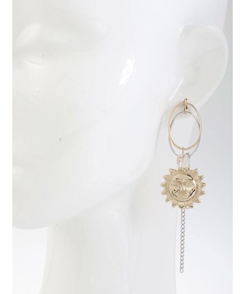 EVRIS（エヴリス）の「SUNNY MOTIFデザインピアス（ピアス（両耳用）・レディース・シルバー/ゴールド・FREE）」の5枚目の写真