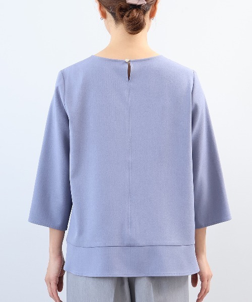【fleur】【Ｌ〜５Ｌ】【セットアップ】 ドライツイル 切替 ブラウス セール】【L～5L 大きいサイズ】【セットアップ】ドライツイル