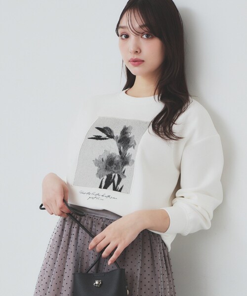 セール】フォト刺繍トップス【洗濯機洗い可】（Tシャツ/カットソー