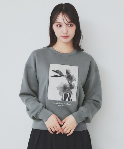 セール】フォト刺繍トップス【洗濯機洗い可】（Tシャツ/カットソー