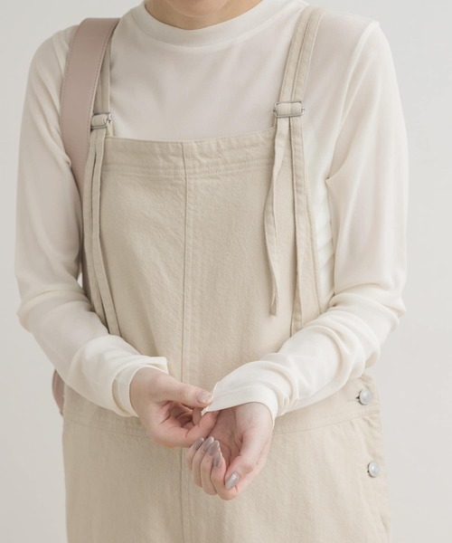 URBAN RESEARCH DOORS（アーバンリサーチドアーズ）の「チュールロングTシャツ（Tシャツ/カットソー・レディース・オフホワイト/グレー・MEDIUM）」の2枚目の写真