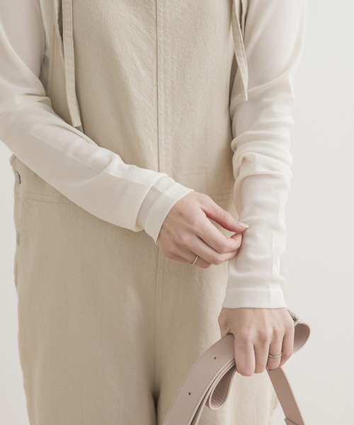 URBAN RESEARCH DOORS（アーバンリサーチドアーズ）の「チュールロングTシャツ（Tシャツ/カットソー・レディース・オフホワイト/グレー・MEDIUM）」の3枚目の写真