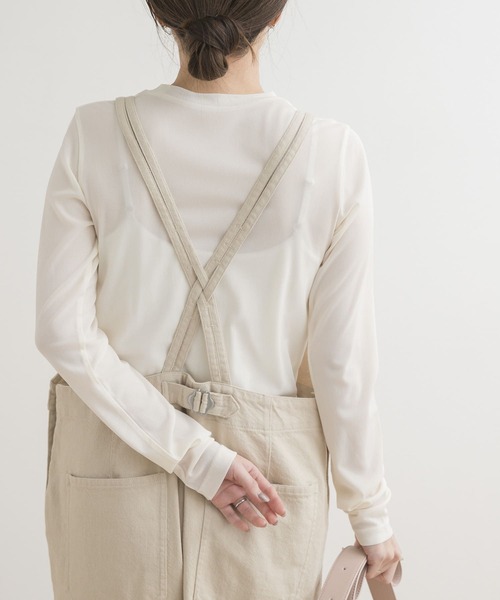 URBAN RESEARCH DOORS（アーバンリサーチドアーズ）の「チュールロングTシャツ（Tシャツ/カットソー・レディース・オフホワイト/グレー・MEDIUM）」の6枚目の写真