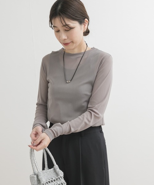 URBAN RESEARCH DOORS（アーバンリサーチドアーズ）の「チュールロングTシャツ（Tシャツ/カットソー・レディース・オフホワイト/グレー・MEDIUM）」の13枚目の写真