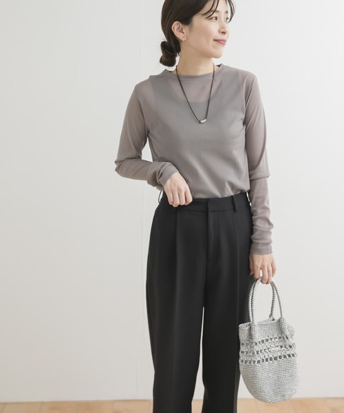 URBAN RESEARCH DOORS（アーバンリサーチドアーズ）の「チュールロングTシャツ（Tシャツ/カットソー・レディース・オフホワイト/グレー・MEDIUM）」の17枚目の写真