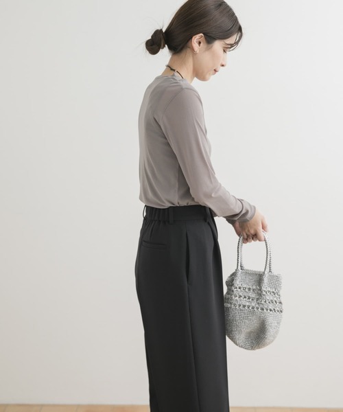 URBAN RESEARCH DOORS（アーバンリサーチドアーズ）の「チュールロングTシャツ（Tシャツ/カットソー・レディース・オフホワイト/グレー・MEDIUM）」の19枚目の写真