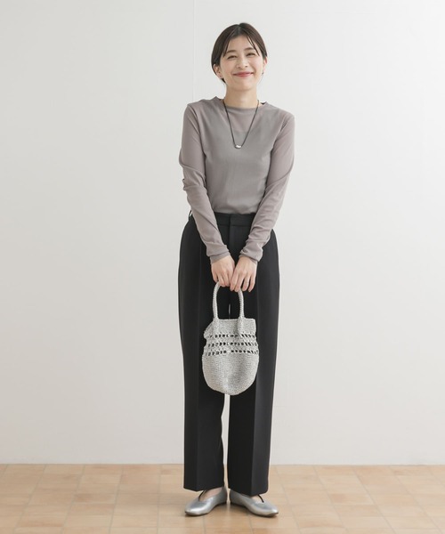 URBAN RESEARCH DOORS（アーバンリサーチドアーズ）の「チュールロングTシャツ（Tシャツ/カットソー・レディース・オフホワイト/グレー・MEDIUM）」の21枚目の写真