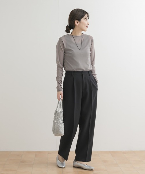 URBAN RESEARCH DOORS（アーバンリサーチドアーズ）の「チュールロングTシャツ（Tシャツ/カットソー・レディース・オフホワイト/グレー・MEDIUM）」の22枚目の写真