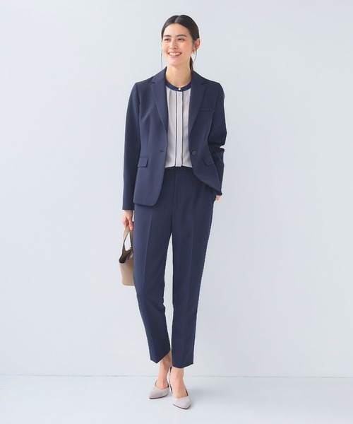 CROSS FUNCTION（クロスファンクション）の「《シワになりにくい》正解シルキードライ配色半袖ブラウス【CF/クロスファンクション】（シャツ/ブラウス・レディース・オフホワイト/ライトグレー・L/M/LL）」の21枚目の写真