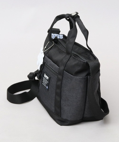 moz(モズ)の「メランジコンビ 多収納 10ポケット 2WAY ショルダーバッグ・ハンドトートバッグ リフレクトチャーム付き A5対応(ショルダーバッグ・レディース・ブラック/グレー系その他・FREE)」の7枚目の写真