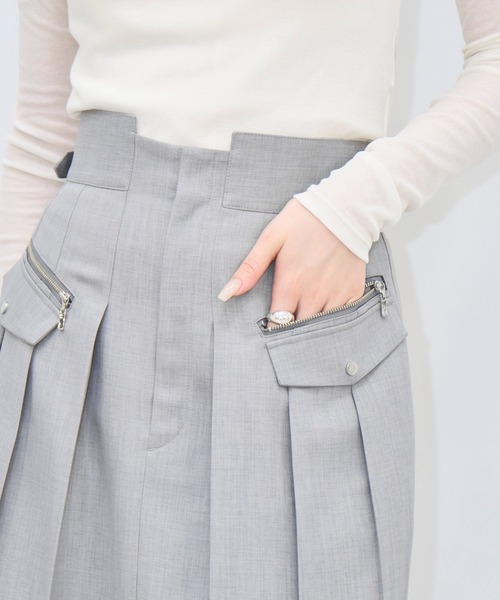 UNITED TOKYO フィットスウェットスカート カバーシェイプアシメスカート(1 GREY): : ウィメンズ｜UNITED