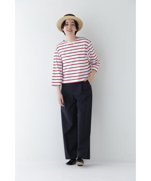 human woman(ヒューマンウーマン)の「◆ハイゲージボーダープルオーバー(Tシャツ/カットソー・レディース・ダークインディゴブルー/レッド系その他4・MEDIUM)」の7枚目の写真