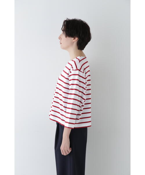 human woman(ヒューマンウーマン)の「◆ハイゲージボーダープルオーバー(Tシャツ/カットソー・レディース・ダークインディゴブルー/レッド系その他4・MEDIUM)」の14枚目の写真