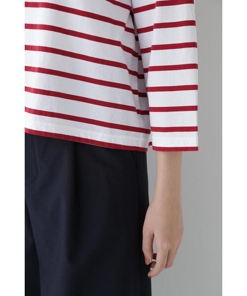 human woman(ヒューマンウーマン)の「◆ハイゲージボーダープルオーバー(Tシャツ/カットソー・レディース・ダークインディゴブルー/レッド系その他4・MEDIUM)」の19枚目の写真