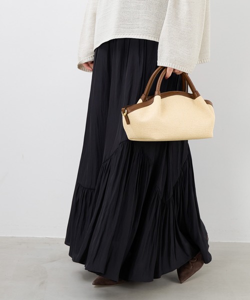 LORISTELLA（ロリステッラ）の「【LORISTELLA】ラウンドトートバッグ-BICOLOR HAND BAG（トートバッグ・レディース・ブラウン・FREE）」の2枚目の写真