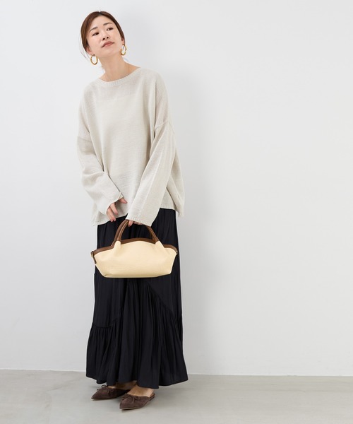 LORISTELLA（ロリステッラ）の「【LORISTELLA】ラウンドトートバッグ-BICOLOR HAND BAG（トートバッグ・レディース・ブラウン・FREE）」の4枚目の写真