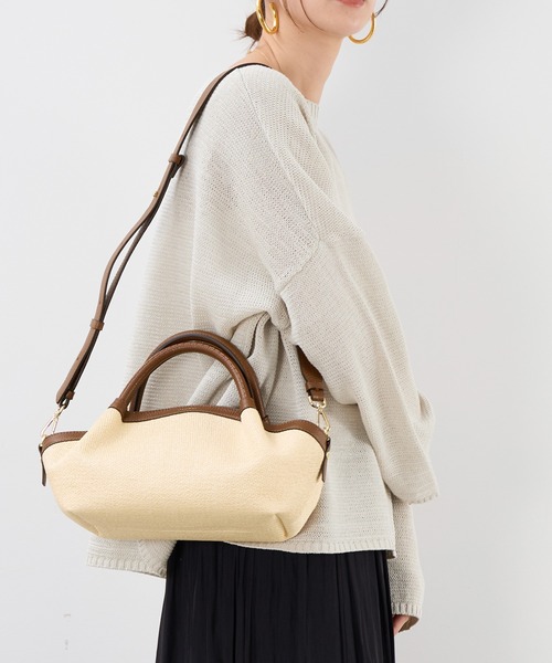 LORISTELLA（ロリステッラ）の「【LORISTELLA】ラウンドトートバッグ-BICOLOR HAND BAG（トートバッグ・レディース・ブラウン・FREE）」の6枚目の写真