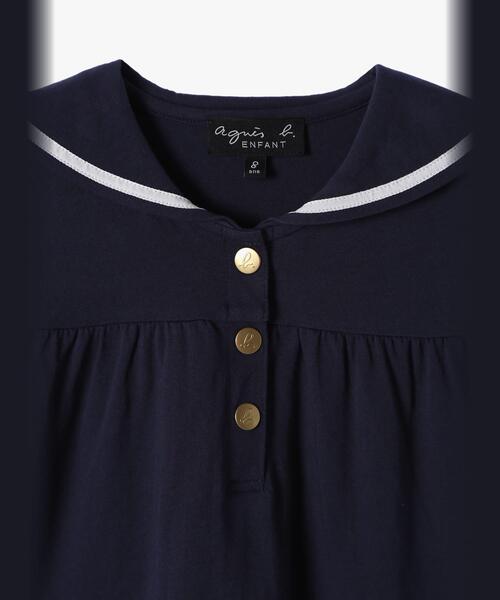 agnes b.（アニエスベー）の「キッズ ワンピース（ワンピース・キッズ・ネイビー・6YEAR/12YEAR/10YEAR/8YEAR/4YEAR）」の3枚目の写真