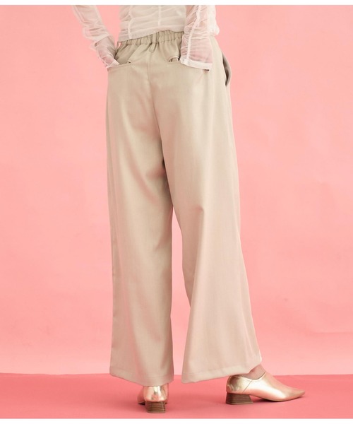 Settimissimo（セッティミッシモ）の「センターライン ホックデザイン スリット パンツ（その他パンツ・レディース・ダークグレー/ベージュ・FREE）」の5枚目の写真