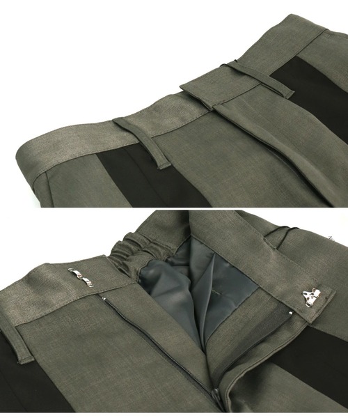 Settimissimo（セッティミッシモ）の「センターライン ホックデザイン スリット パンツ（その他パンツ・レディース・ダークグレー/ベージュ・FREE）」の12枚目の写真